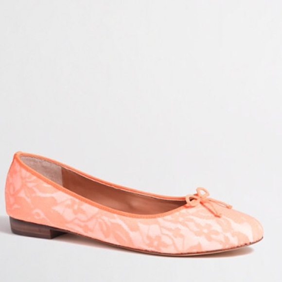 🐞 J. Crew Uptown Neon Ballerina Flats NWOT - Picture 1 of 6